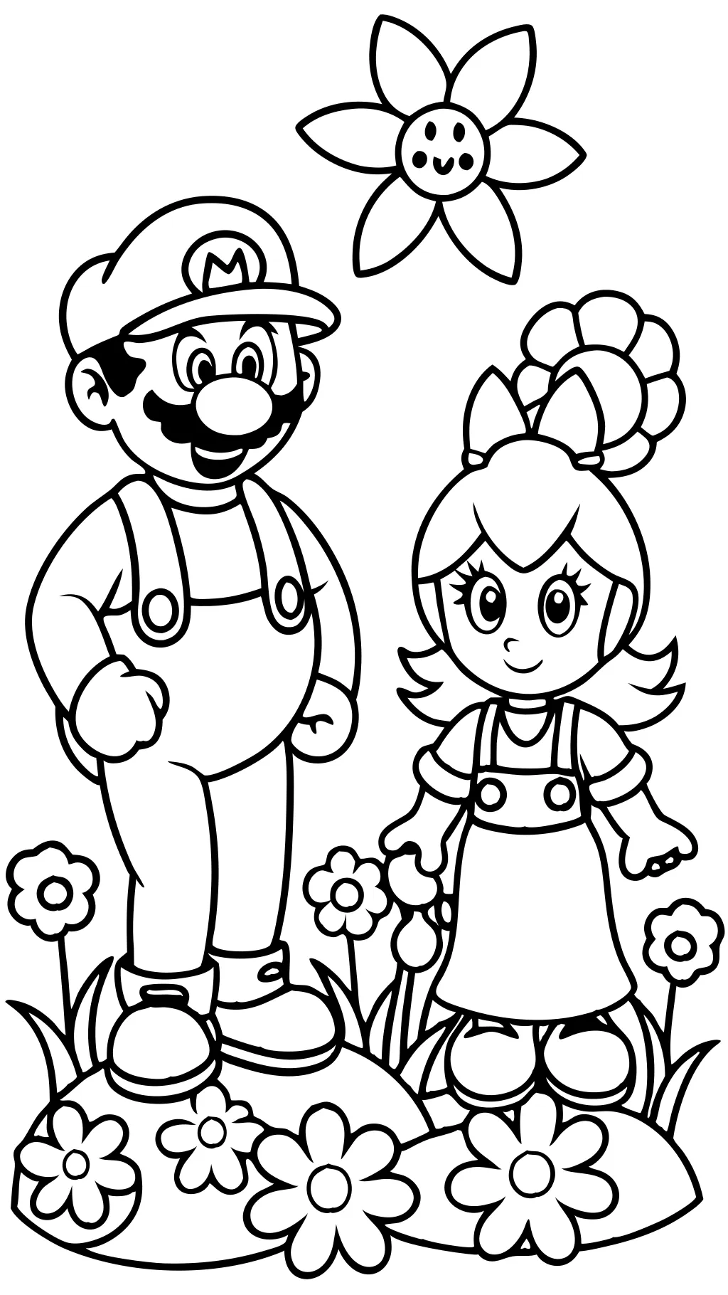 coloriage mario daisy